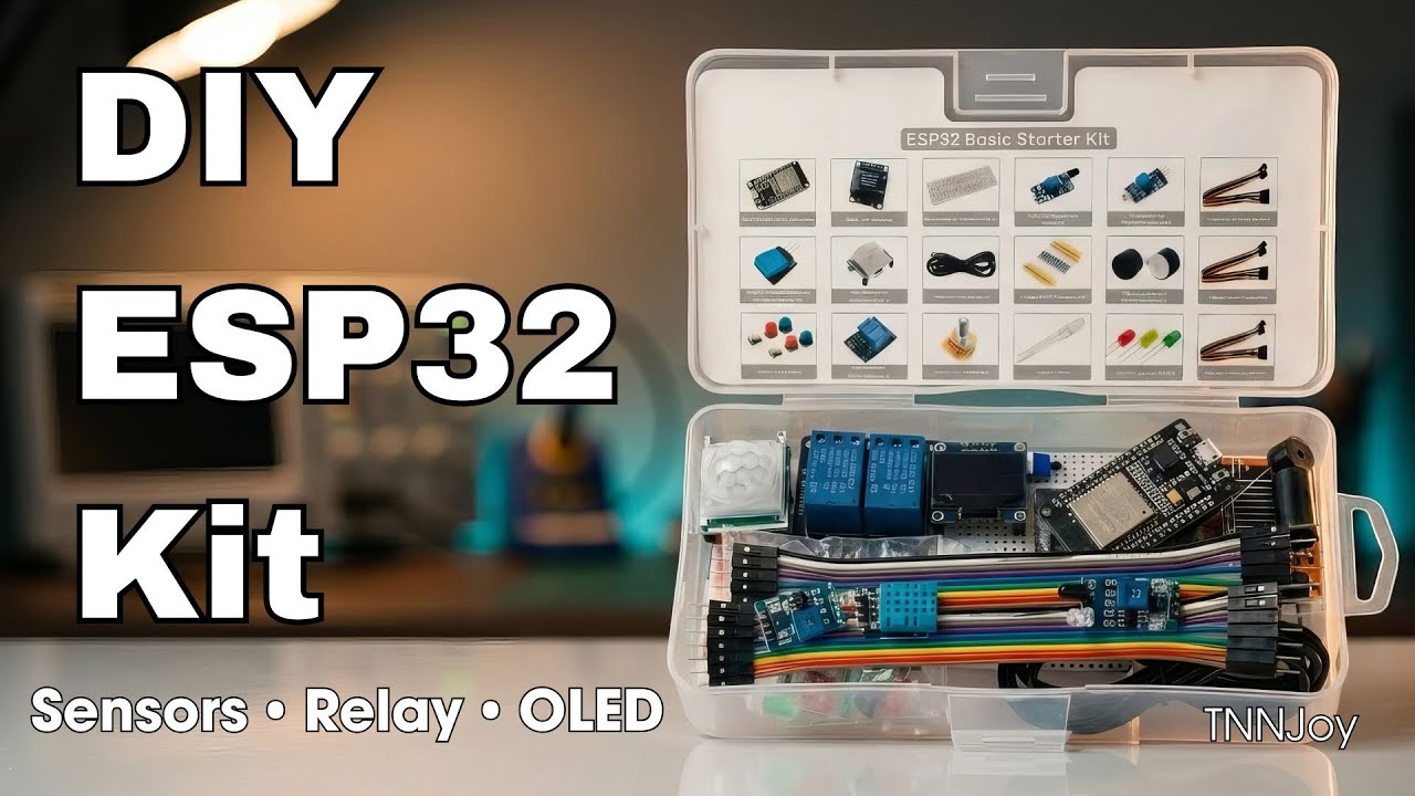 ESP32 Starter Kit with Sensors, OLED, Breadboard, STEM Electronics Learning Set