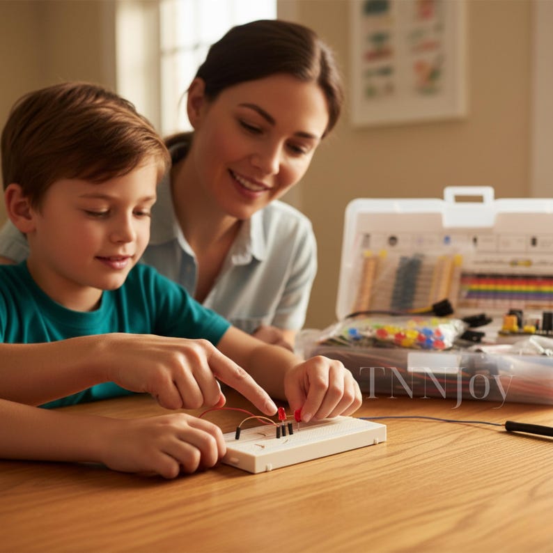 DIY Electronics Learning Kit | Solderless Breadboard Projects, STEM Starter Set