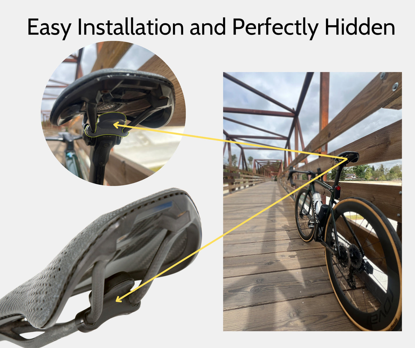 DIY Hidden AirTag Bike Mount Waterproof Anti Theft GPS Tracker Under Seat Saddle Holder Cycling Security Accessory