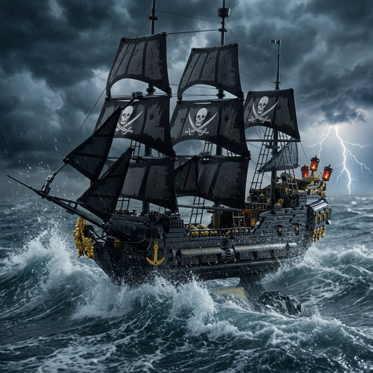 DIY Black Pearl Pirate Ship Building Blocks 4304 Piece Display Model Kit Technic Compatible Galleon Boat Toy Set