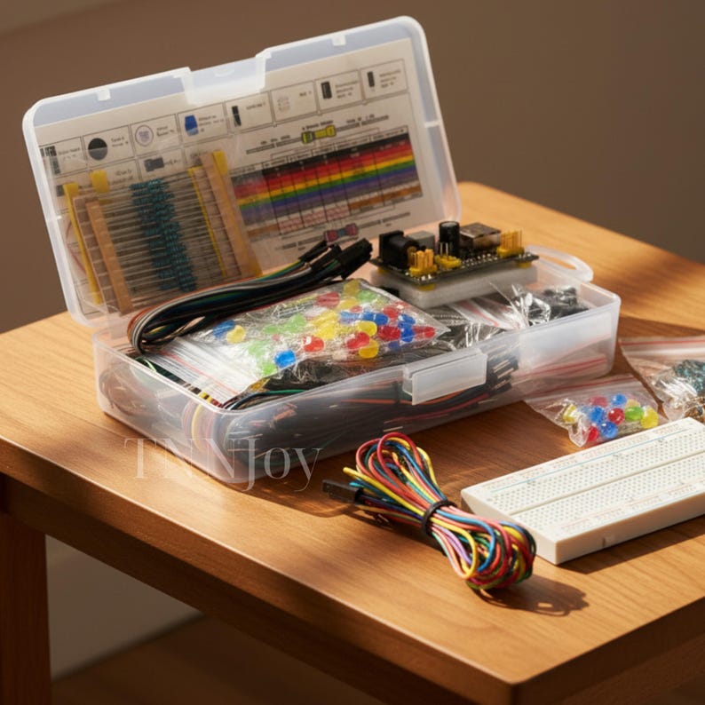 DIY Electronics Learning Kit | Solderless Breadboard Projects, STEM Starter Set