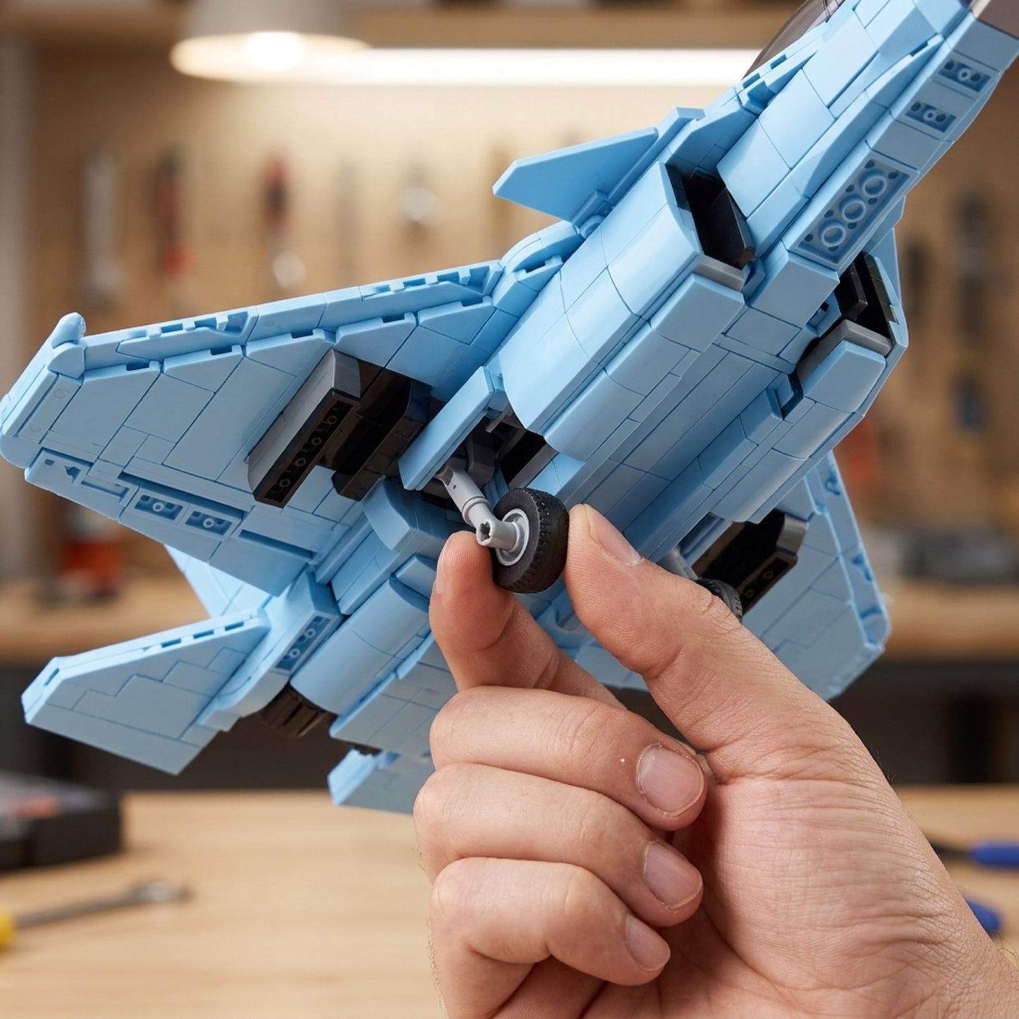 DIY Su 57 Sukhoi Fighter Jet Building Block Model Kit Stealth Military Aircraft Toy Set Technic Compatible Air Force Jet 1456 Pcs