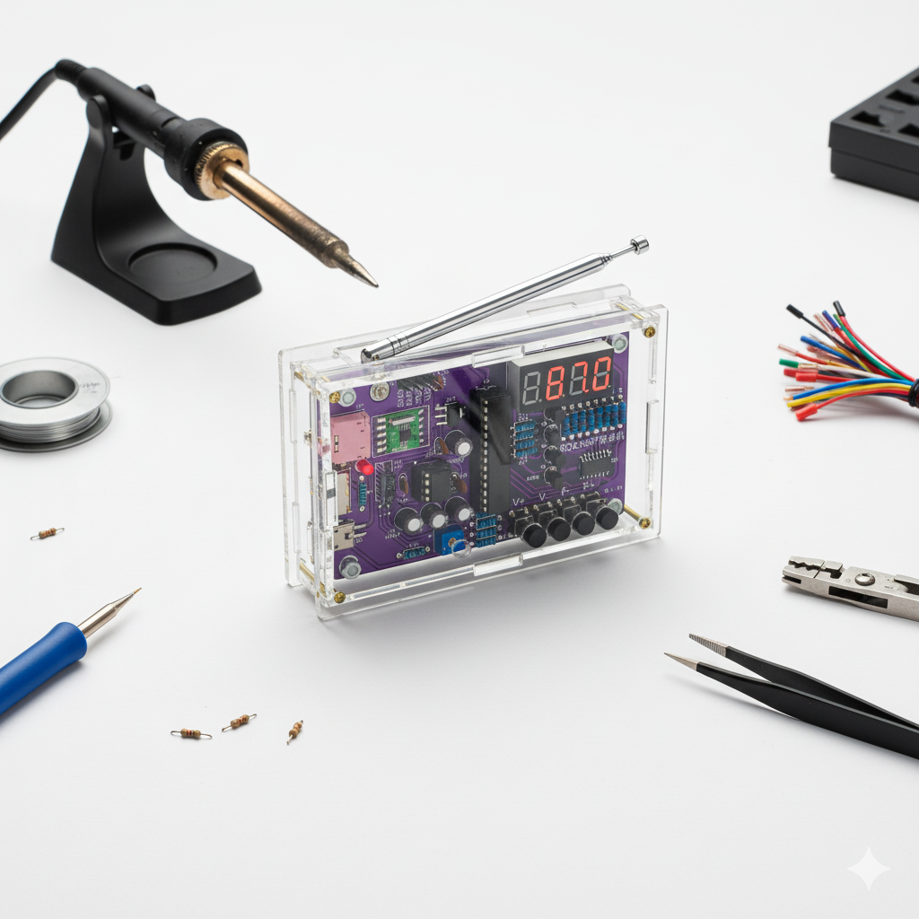 DIY FM Radio Soldering Kit with LCD Display