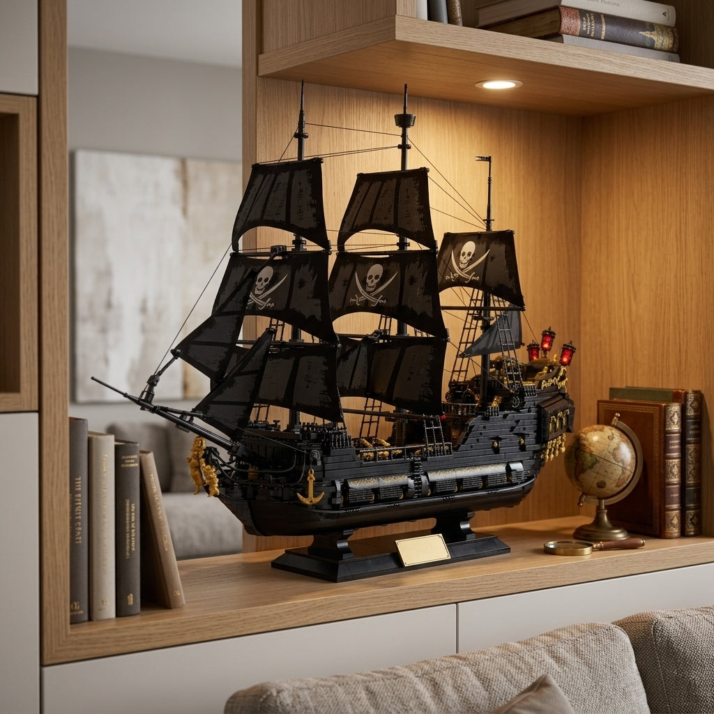 DIY Black Pearl Pirate Ship Building Blocks 4304 Piece Display Model Kit Technic Compatible Galleon Boat Toy Set
