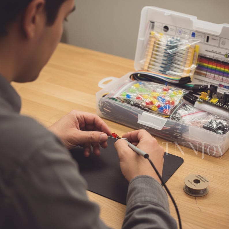 DIY Electronics Learning Kit | Solderless Breadboard Projects, STEM Starter Set