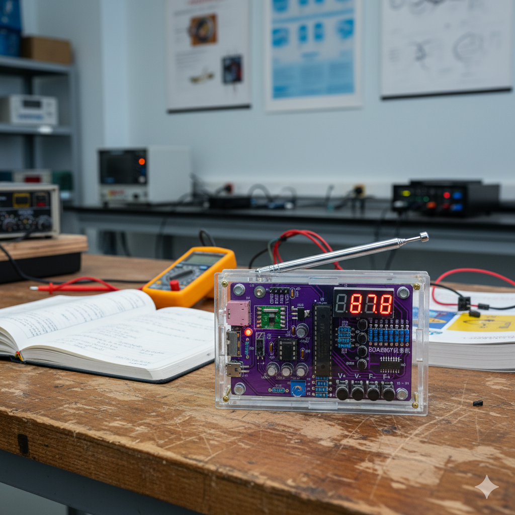 DIY FM Radio Soldering Kit with LCD Display