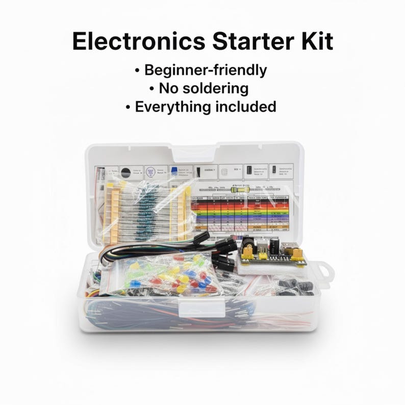 DIY Electronics Learning Kit | Solderless Breadboard Projects, STEM Starter Set
