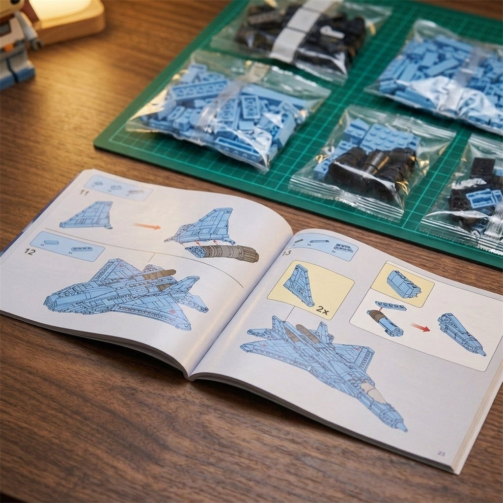 DIY Su 57 Sukhoi Fighter Jet Building Block Model Kit Stealth Military Aircraft Toy Set Technic Compatible Air Force Jet 1456 Pcs