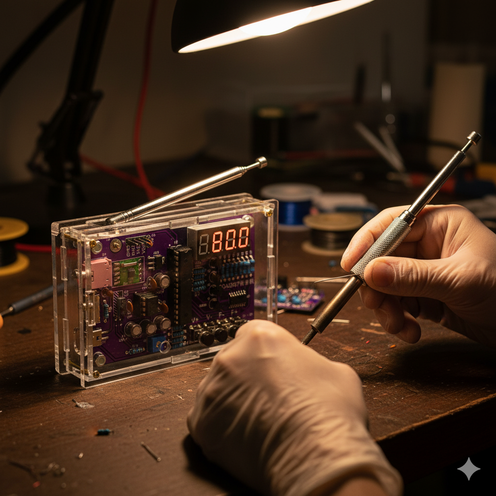 DIY FM Radio Soldering Kit with LCD Display