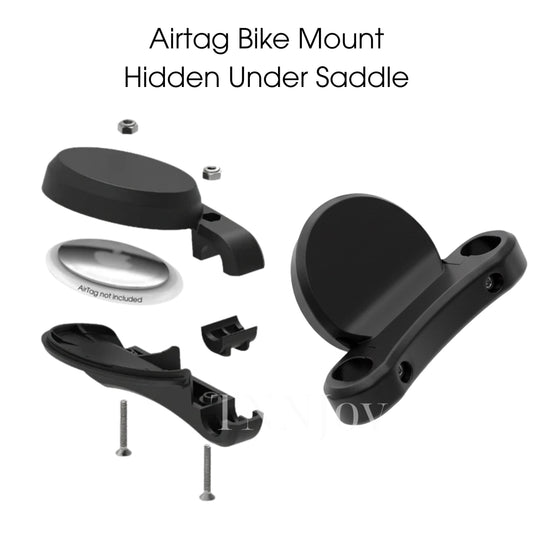 DIY Hidden AirTag Bike Mount Waterproof Anti Theft GPS Tracker Under Seat Saddle Holder Cycling Security Accessory