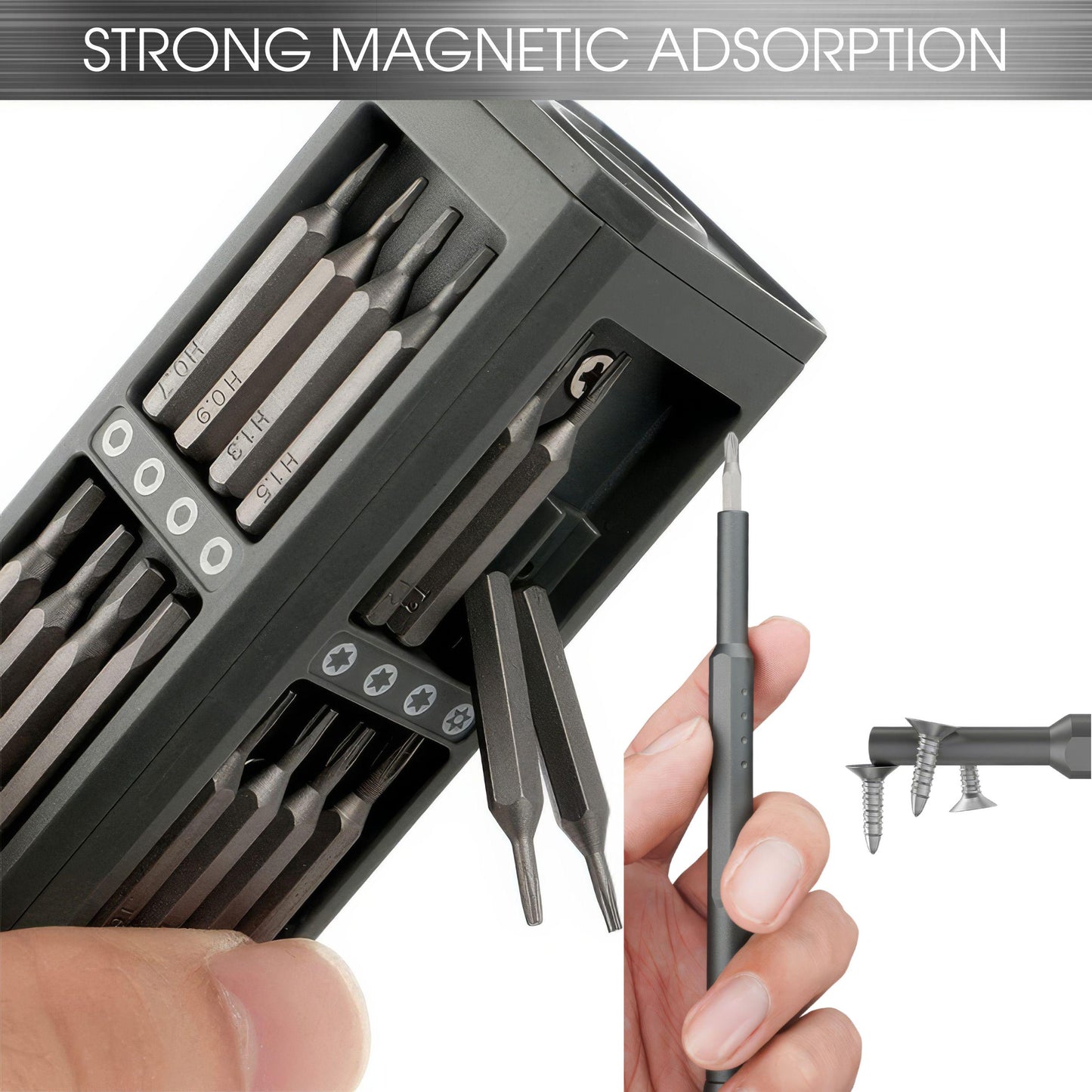 DIY Precision Magnetic Screwdriver Set S2 Steel Bits Electronics Repair Tool Kit PC Build Glasses Watch Phone Fix Gift for Him