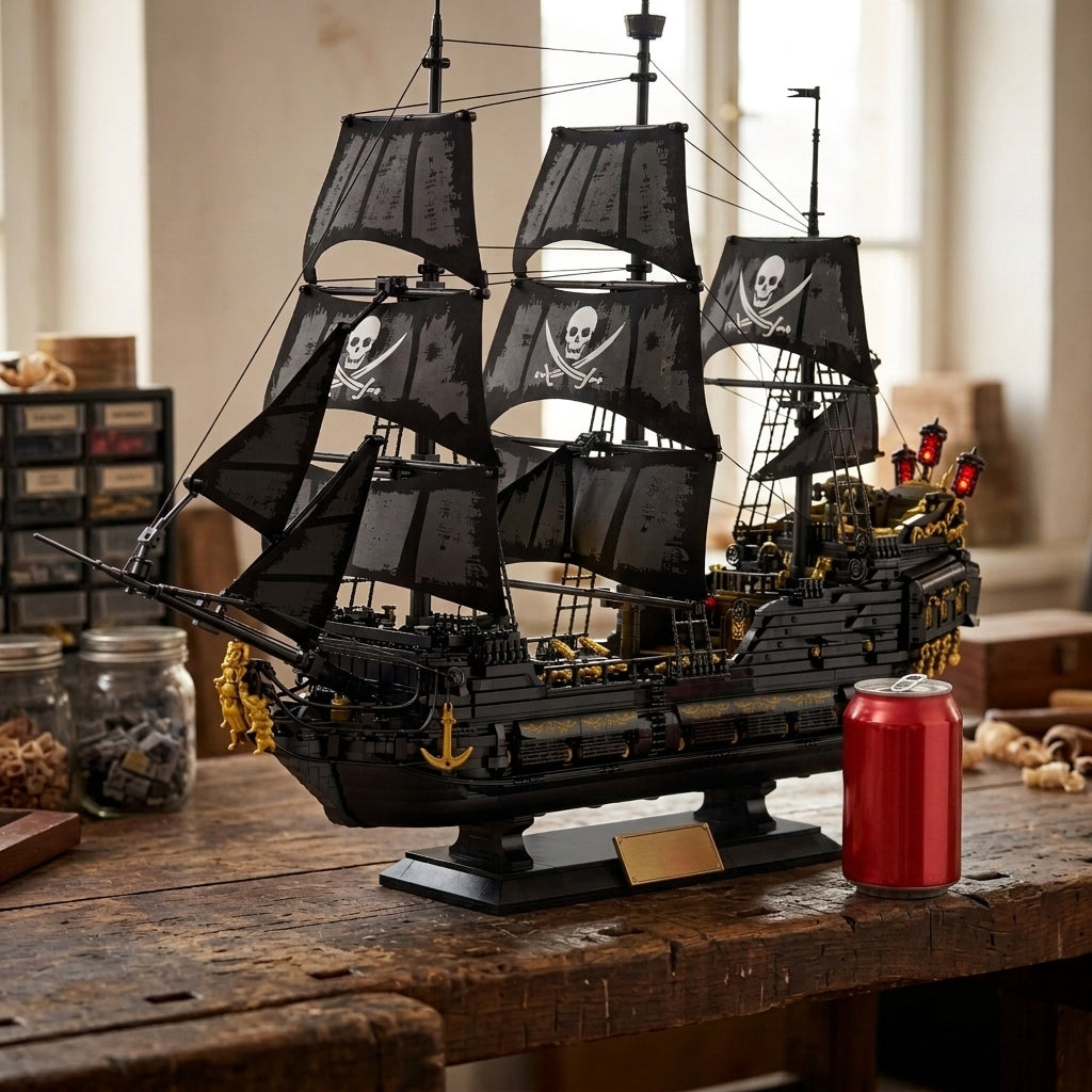 DIY Black Pearl Pirate Ship Building Blocks 4304 Piece Display Model Kit Technic Compatible Galleon Boat Toy Set