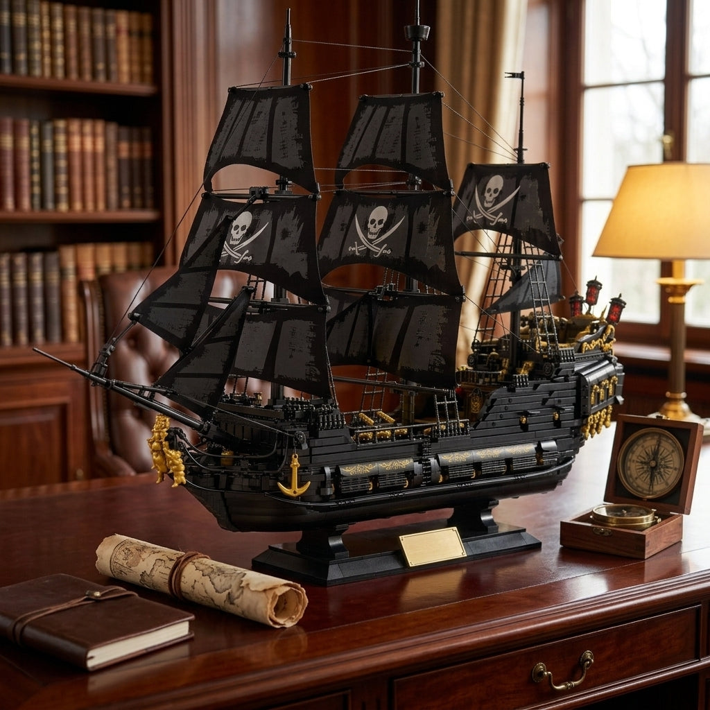 DIY Black Pearl Pirate Ship Building Blocks 4304 Piece Display Model Kit Technic Compatible Galleon Boat Toy Set