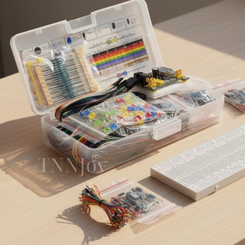 DIY Electronics Learning Kit | Solderless Breadboard Projects, STEM Starter Set