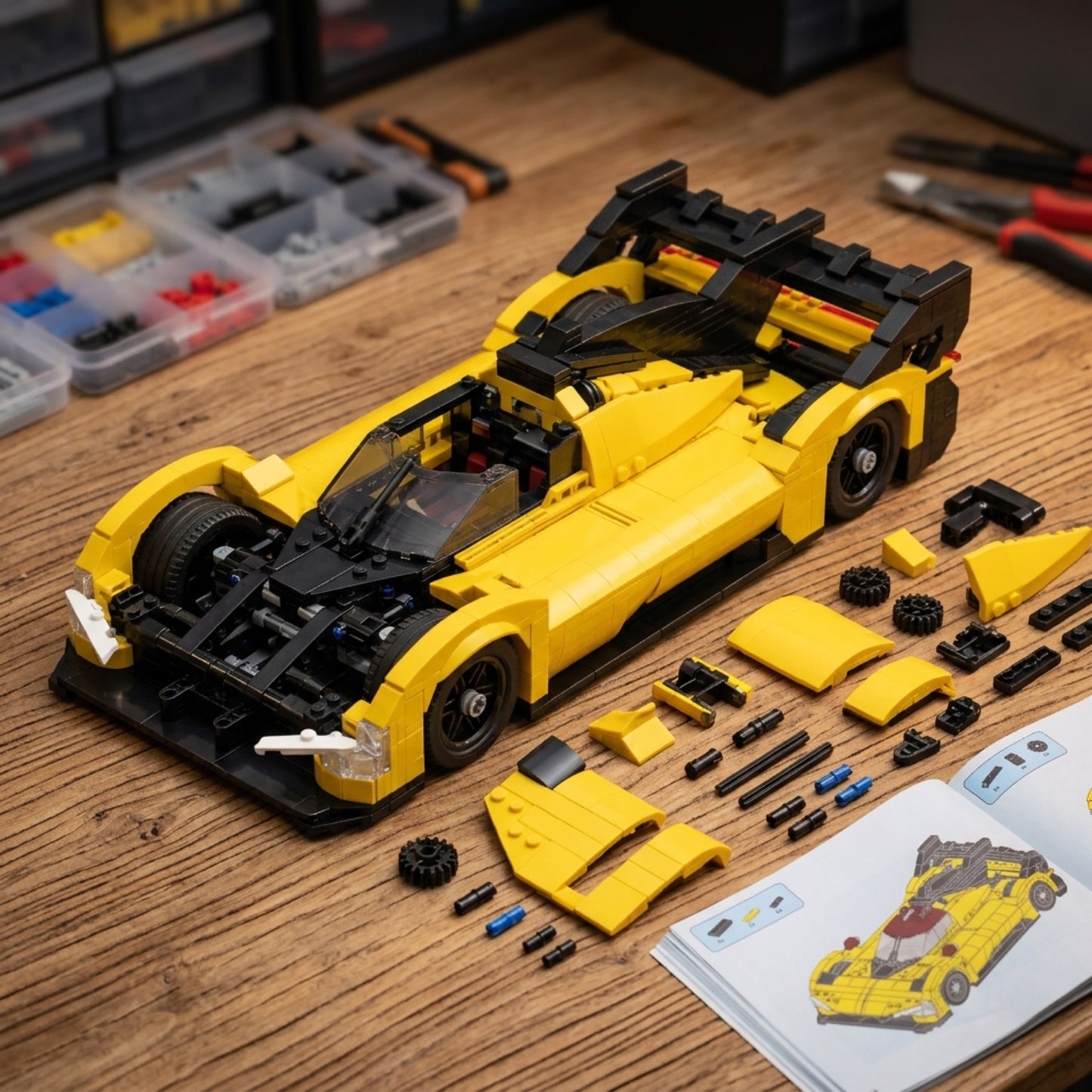 DIY Racing Car Building Kit Technic Compatible Hypercar