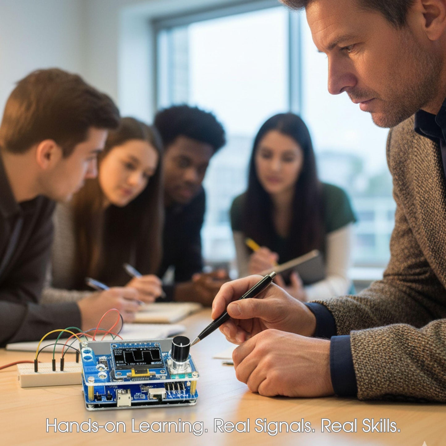 DIY Mini Digital Oscilloscope Kit | OLED Waveform Learning Project, Solder Practice Tool