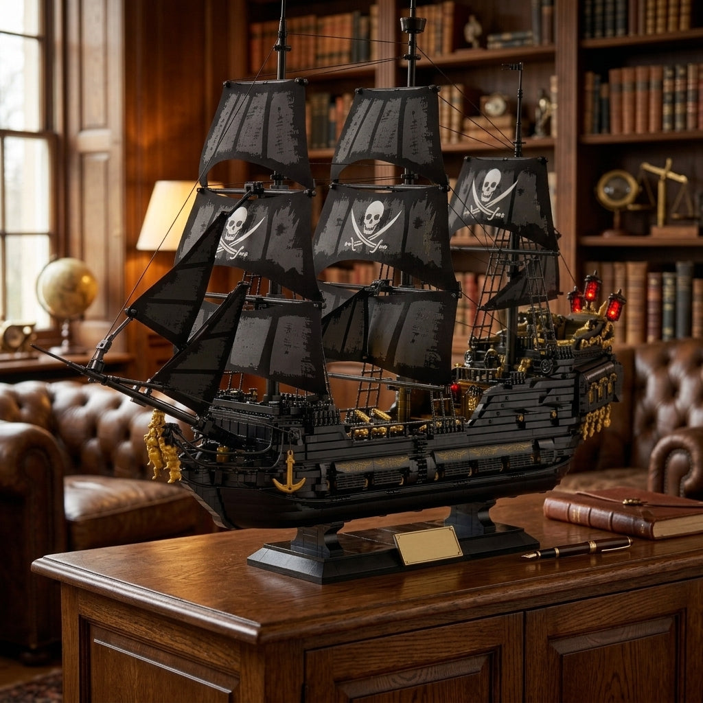 DIY Black Pearl Pirate Ship Building Blocks 4304 Piece Display Model Kit Technic Compatible Galleon Boat Toy Set