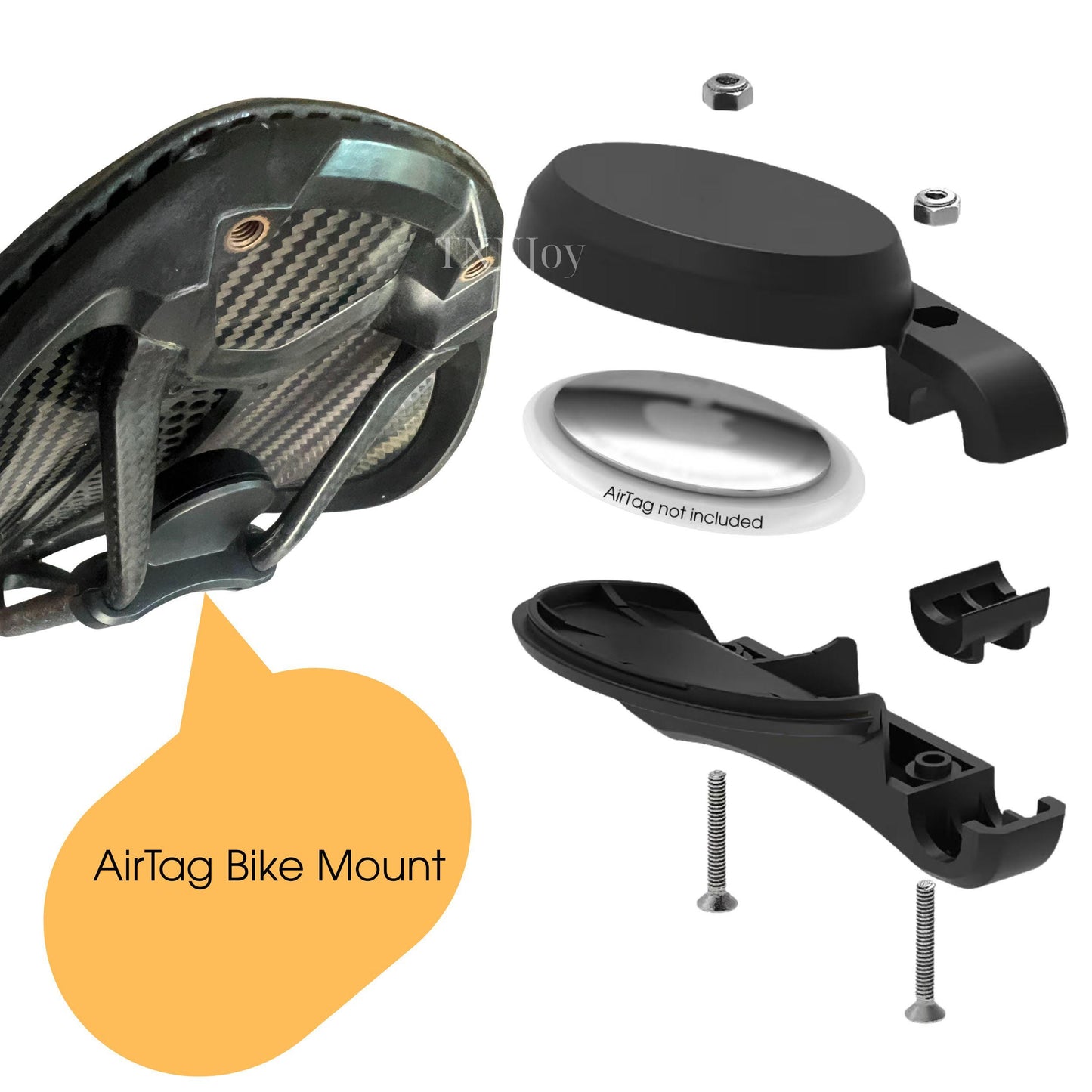 DIY Hidden AirTag Bike Mount Waterproof Anti Theft GPS Tracker Under Seat Saddle Holder Cycling Security Accessory