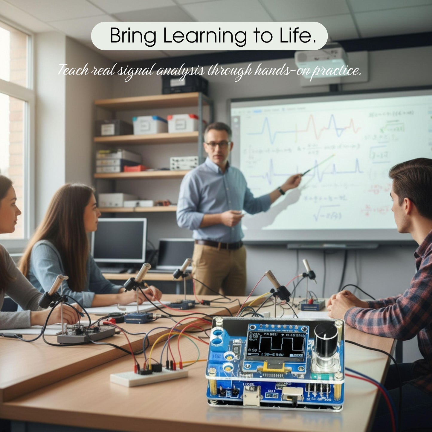 DIY Mini Digital Oscilloscope Kit | OLED Waveform Learning Project, Solder Practice Tool