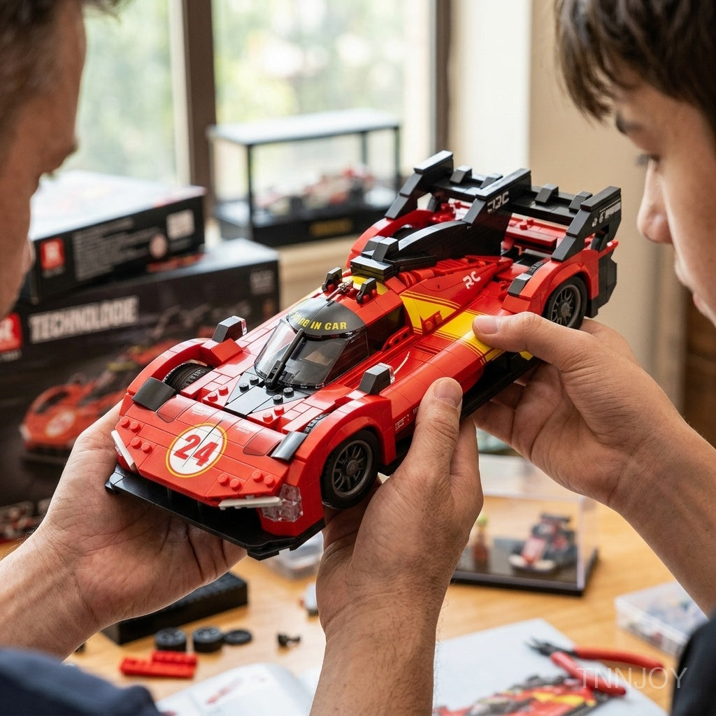 DIY STEM Racing Car Building Block Kit Technic Compatible 1370 Pcs Supercar Model Sport Vehicle Mechanical Project