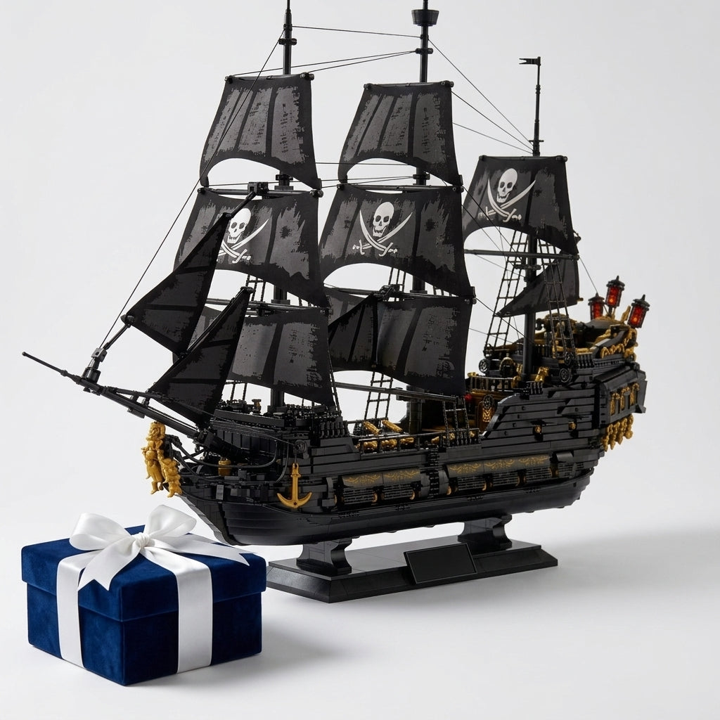DIY Black Pearl Pirate Ship Building Blocks 4304 Piece Display Model Kit Technic Compatible Galleon Boat Toy Set