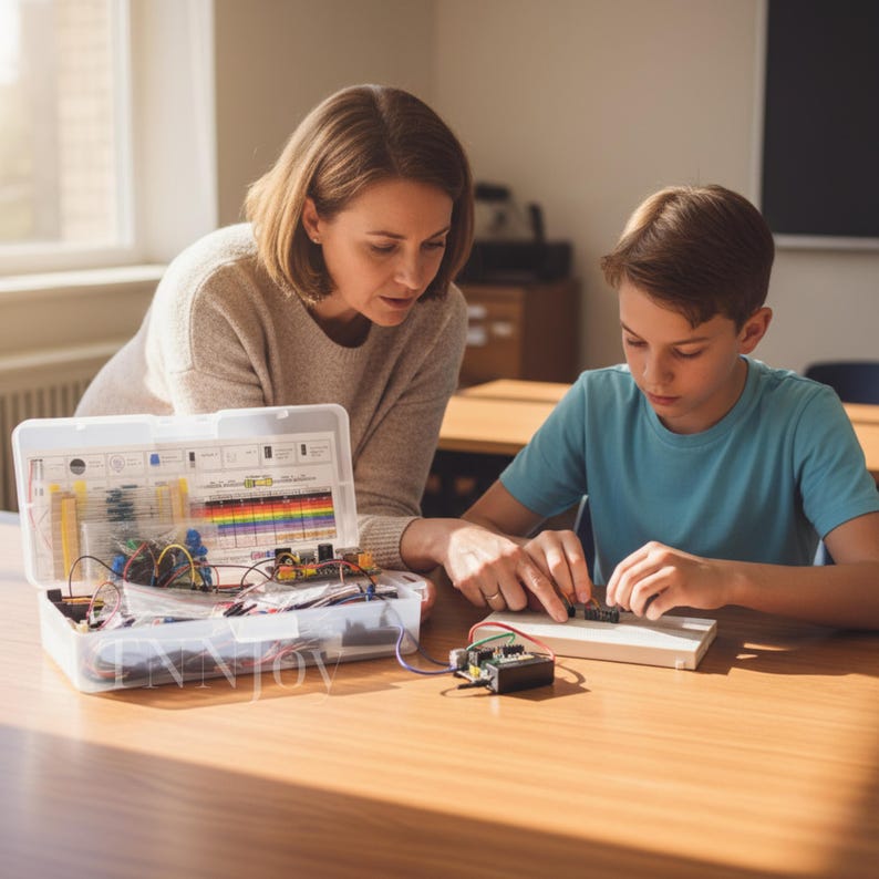 DIY Electronics Learning Kit | Solderless Breadboard Projects, STEM Starter Set