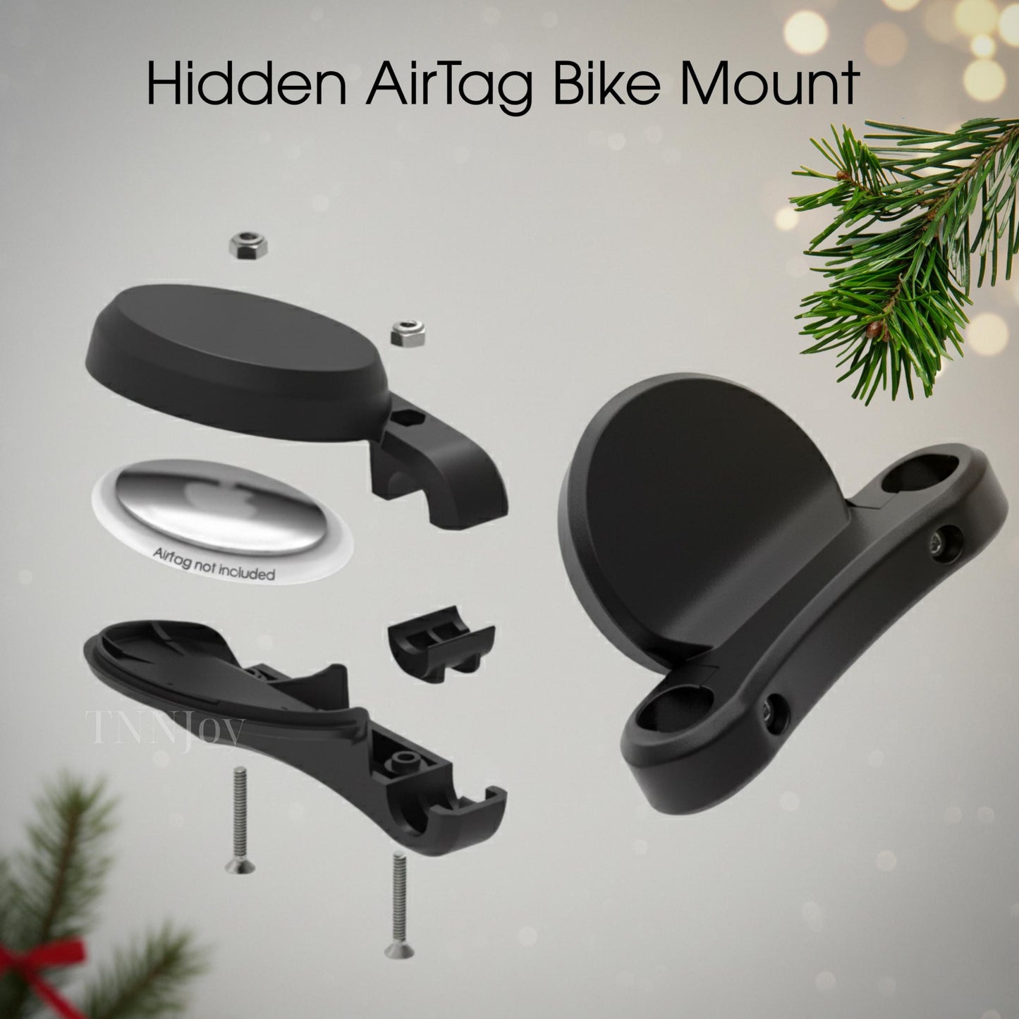 DIY Hidden AirTag Bike Mount Waterproof Anti Theft GPS Tracker Under Seat Saddle Holder Cycling Security Accessory