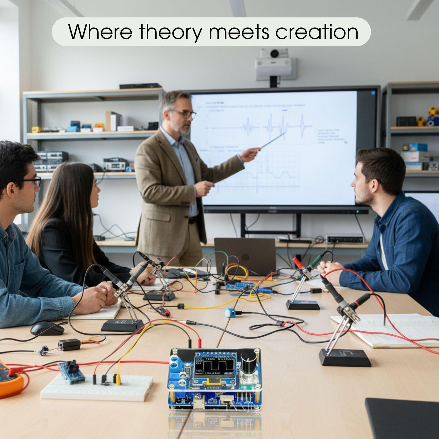 DIY Mini Digital Oscilloscope Kit | OLED Waveform Learning Project, Solder Practice Tool