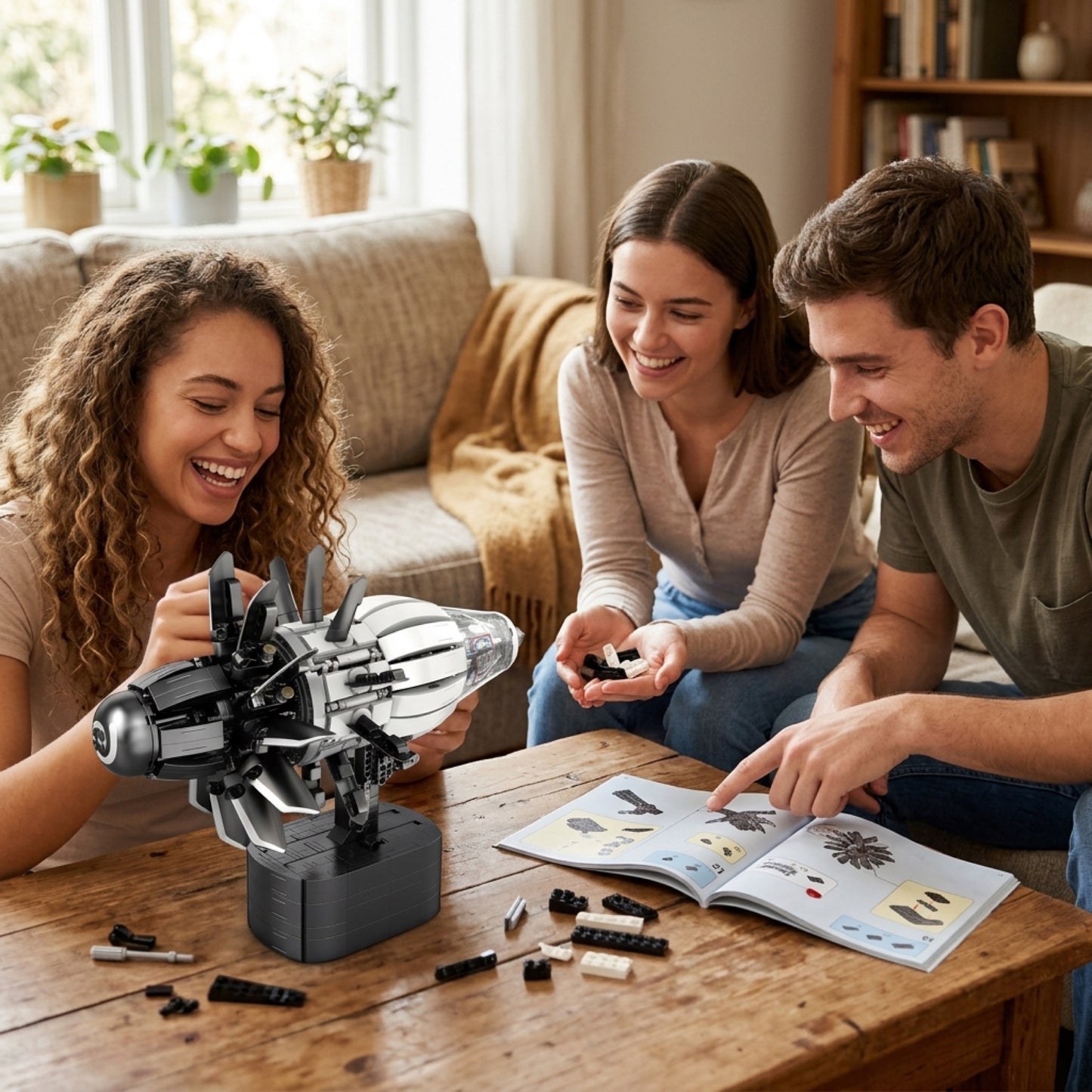 DIY Jet Engine Building Kit Technic Compatible Aircraft Model 1351 pcs
