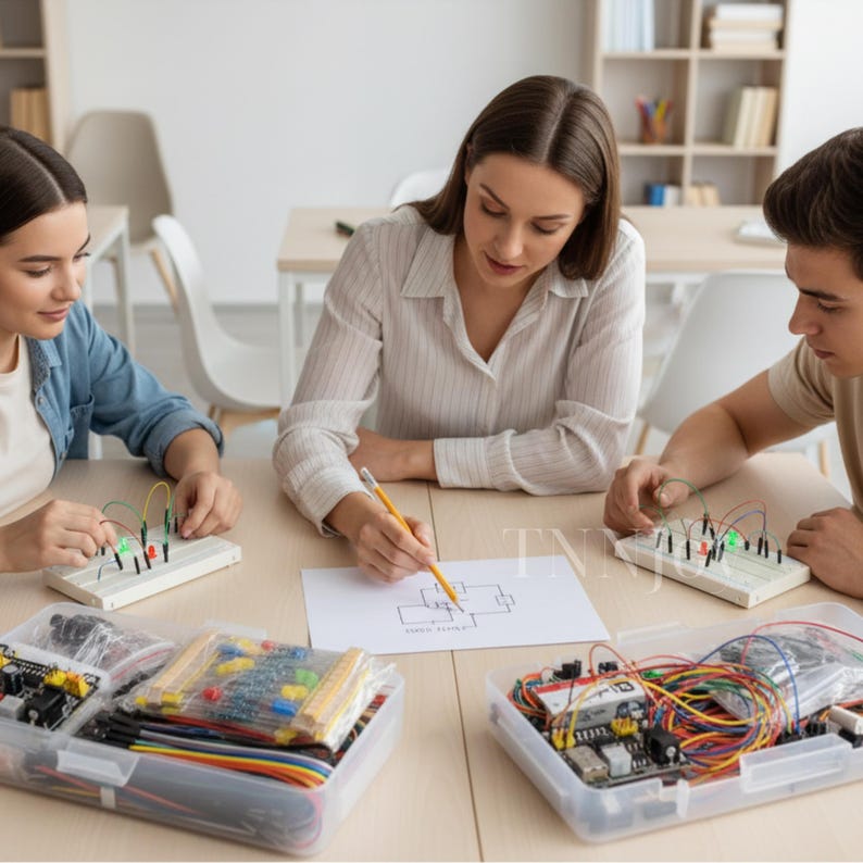DIY Electronics Learning Kit | Solderless Breadboard Projects, STEM Starter Set