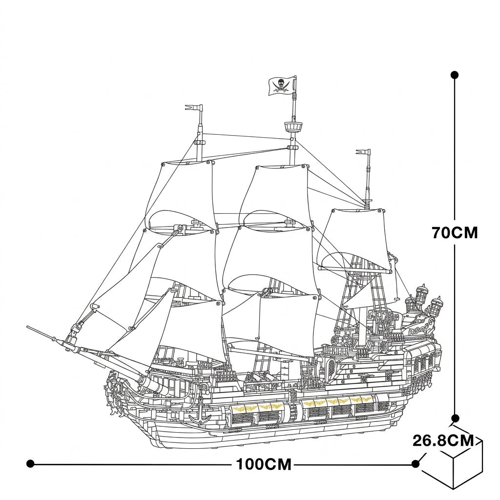 DIY Black Pearl Pirate Ship Building Blocks 4304 Piece Display Model Kit Technic Compatible Galleon Boat Toy Set
