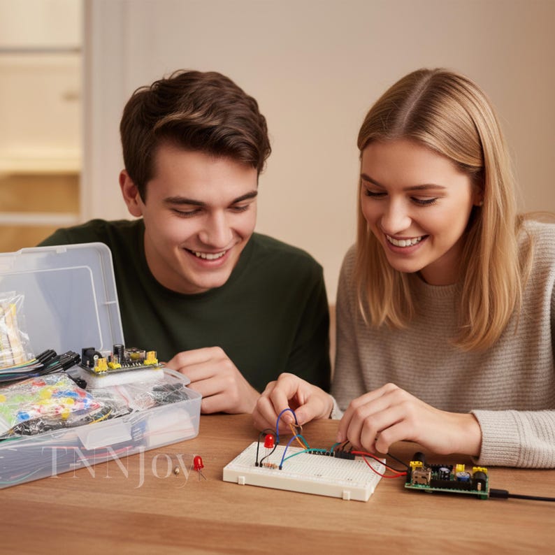 DIY Electronics Learning Kit | Solderless Breadboard Projects, STEM Starter Set