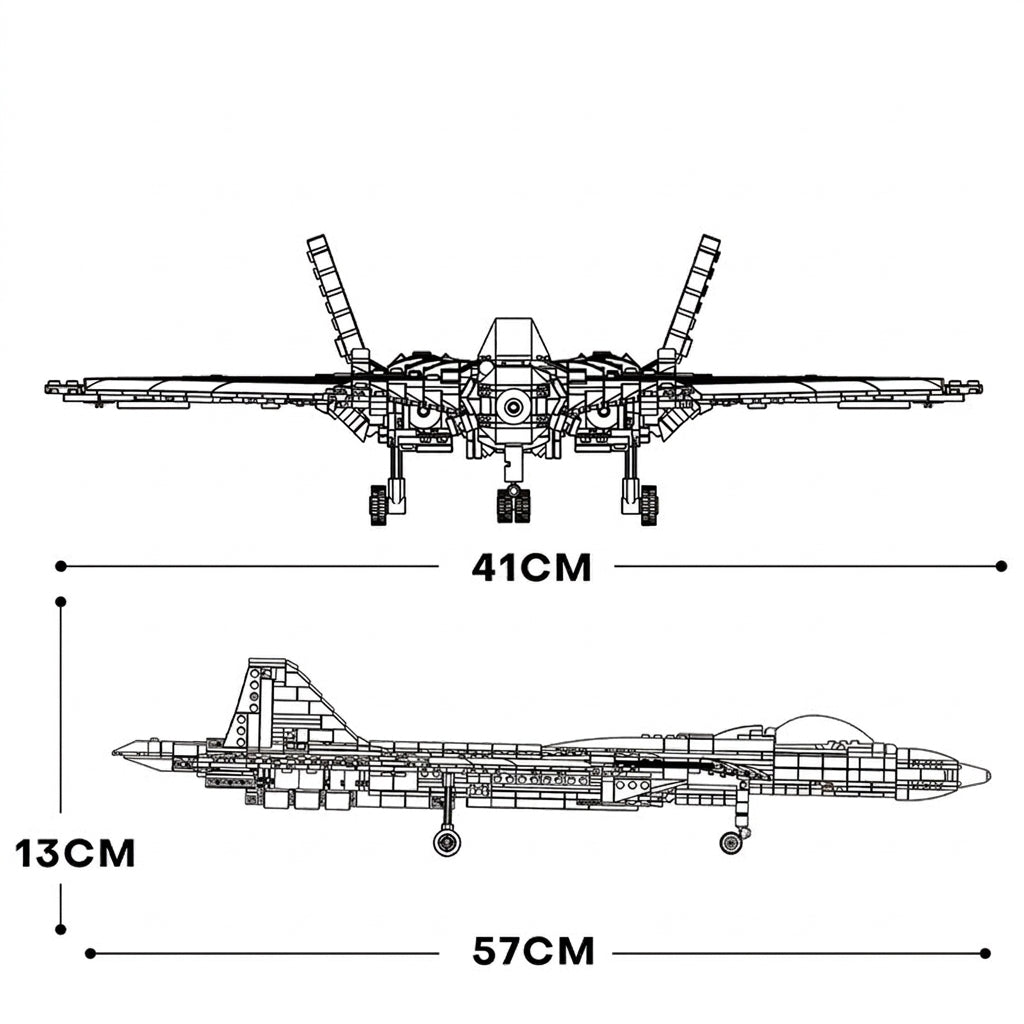 DIY Su 57 Sukhoi Fighter Jet Building Block Model Kit Stealth Military Aircraft Toy Set Technic Compatible Air Force Jet 1456 Pcs