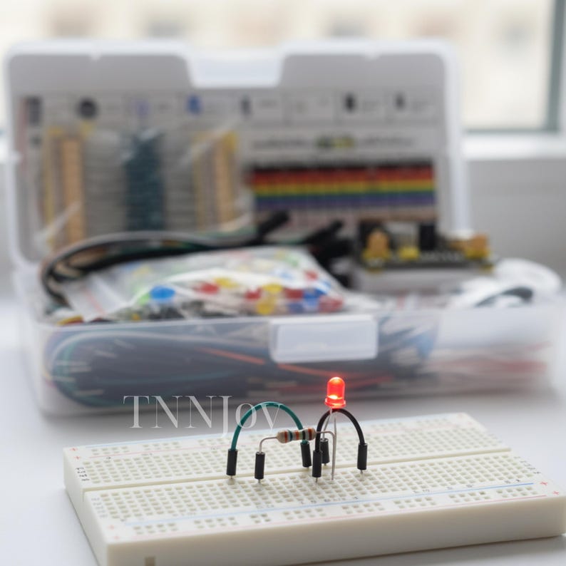 DIY Electronics Learning Kit | Solderless Breadboard Projects, STEM Starter Set