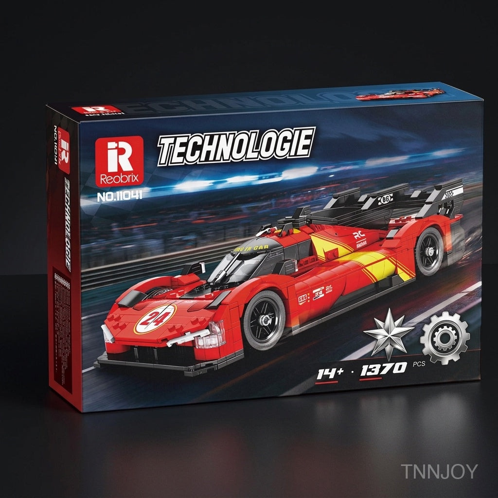 DIY STEM Racing Car Building Block Kit Technic Compatible 1370 Pcs Supercar Model Sport Vehicle Mechanical Project