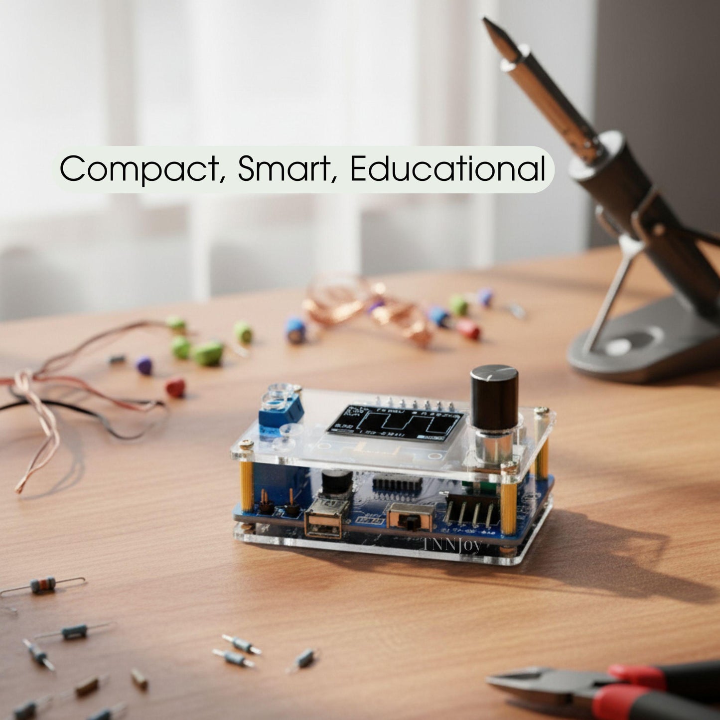 DIY Mini Digital Oscilloscope Kit | OLED Waveform Learning Project, Solder Practice Tool