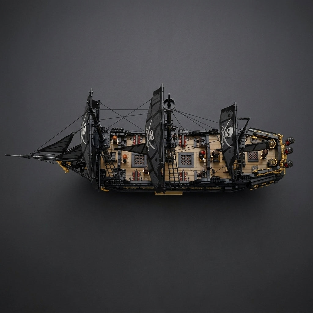 DIY Black Pearl Pirate Ship Building Blocks 4304 Piece Display Model Kit Technic Compatible Galleon Boat Toy Set