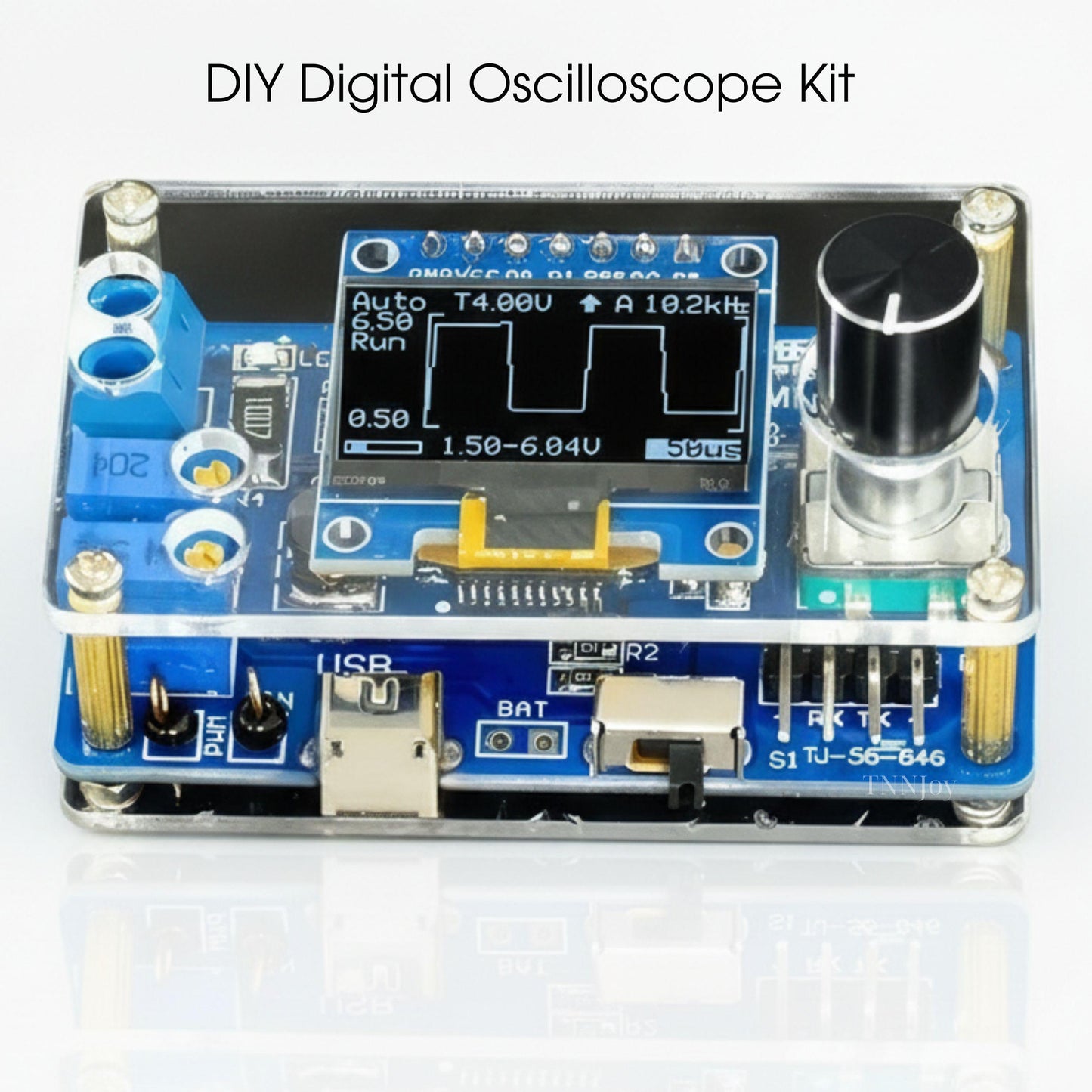DIY Mini Digital Oscilloscope Kit | OLED Waveform Learning Project, Solder Practice Tool