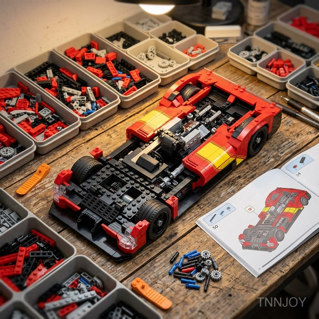 DIY STEM Racing Car Building Block Kit Technic Compatible 1370 Pcs Supercar Model Sport Vehicle Mechanical Project