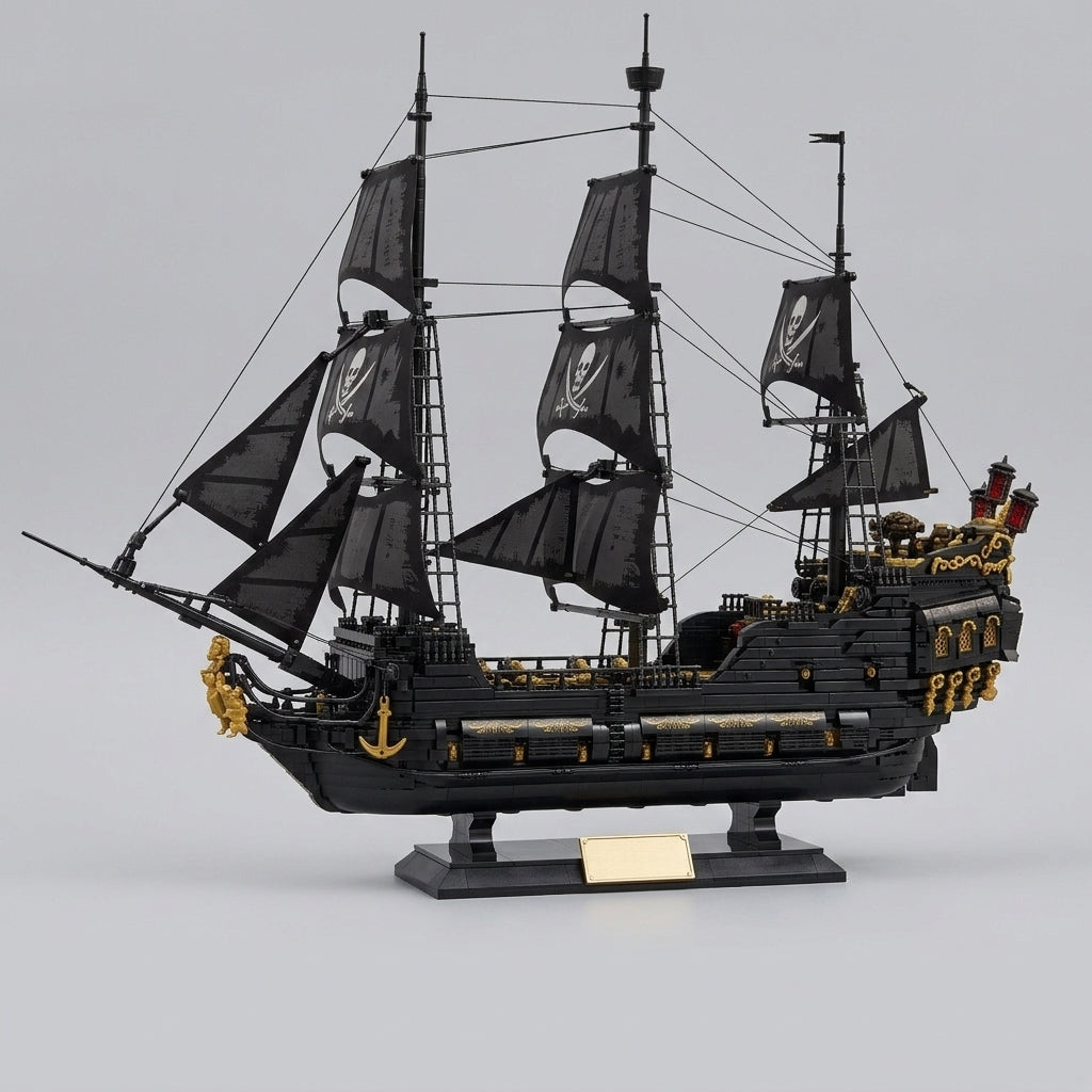 DIY Black Pearl Pirate Ship Building Blocks 4304 Piece Display Model Kit Technic Compatible Galleon Boat Toy Set