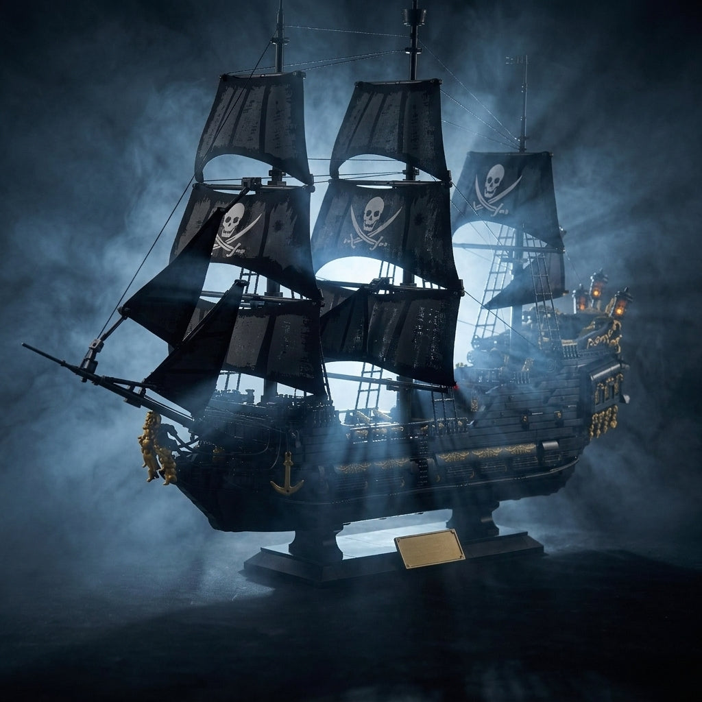 DIY Black Pearl Pirate Ship Building Blocks 4304 Piece Display Model Kit Technic Compatible Galleon Boat Toy Set