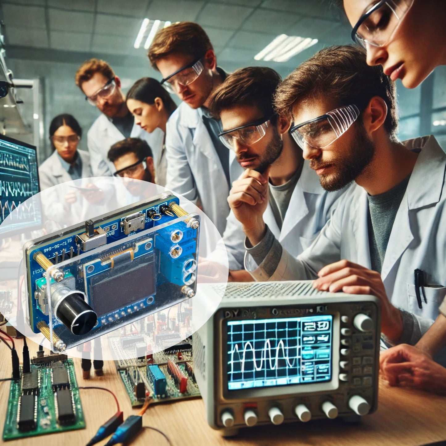 DIY Mini Digital Oscilloscope Kit | OLED Waveform Learning Project, Solder Practice Tool