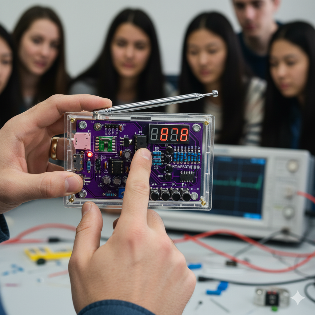 DIY FM Radio Soldering Kit with LCD Display