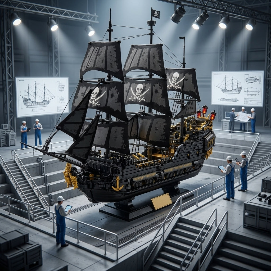 DIY Black Pearl Pirate Ship Building Blocks 4304 Piece Display Model Kit Technic Compatible Galleon Boat Toy Set