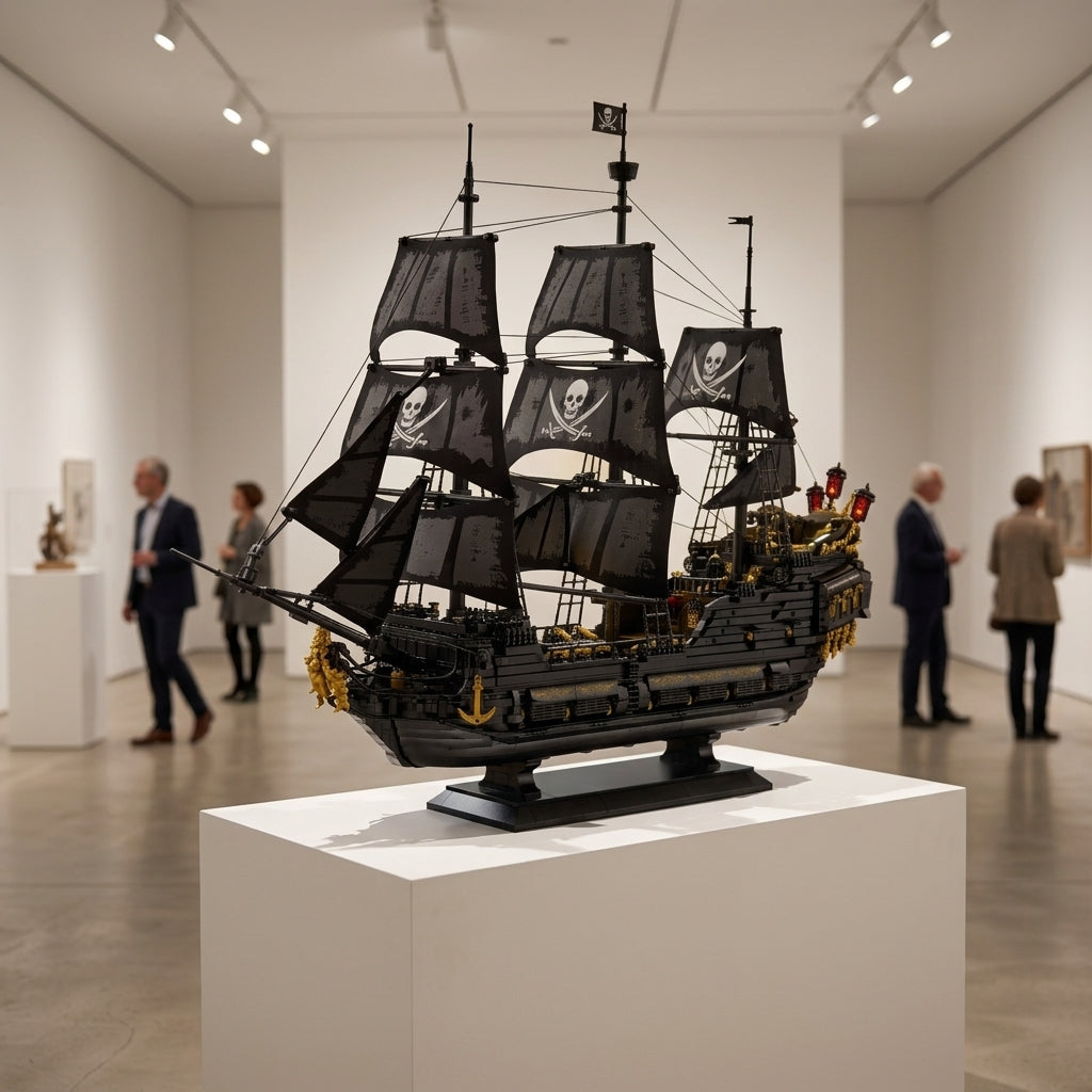 DIY Black Pearl Pirate Ship Building Blocks 4304 Piece Display Model Kit Technic Compatible Galleon Boat Toy Set