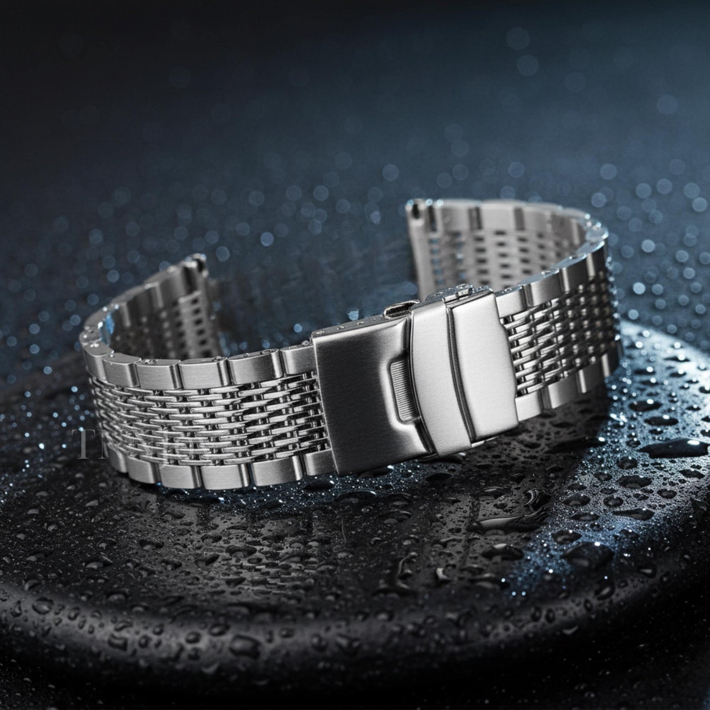 DIY Polished Silver Stainless Steel Watch Band 20mm 22mm Replacement Bracelet Strap with Spring Bars & Tool Kit