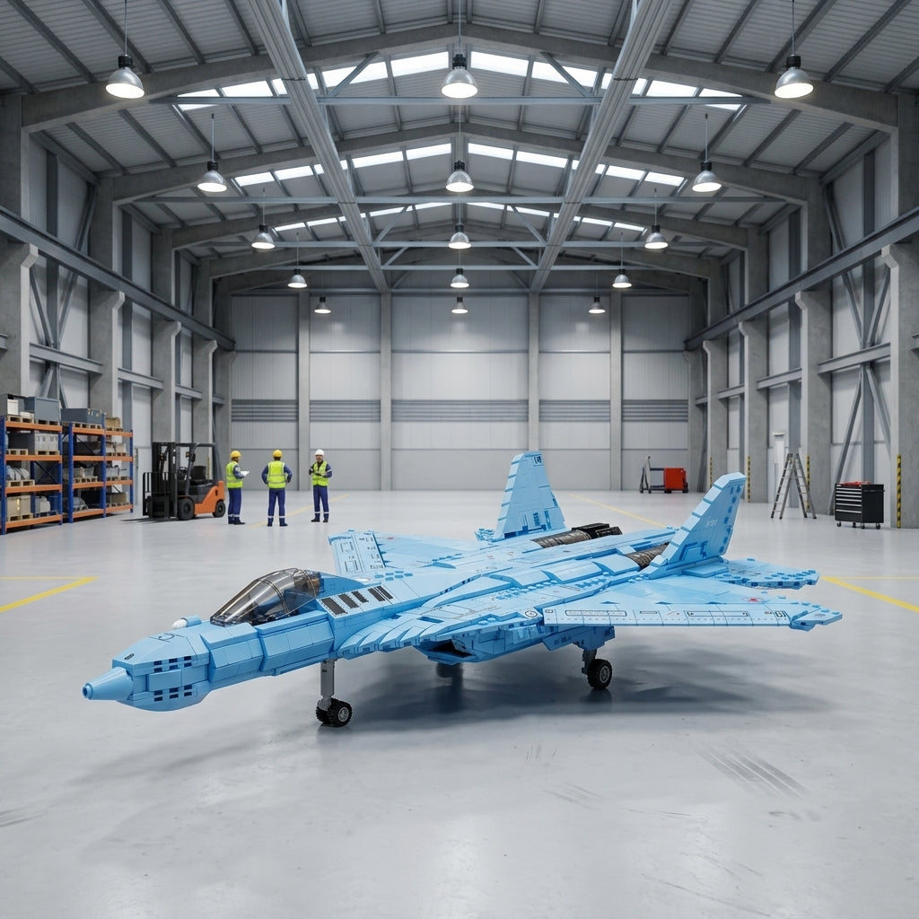 DIY Su 57 Sukhoi Fighter Jet Building Block Model Kit Stealth Military Aircraft Toy Set Technic Compatible Air Force Jet 1456 Pcs