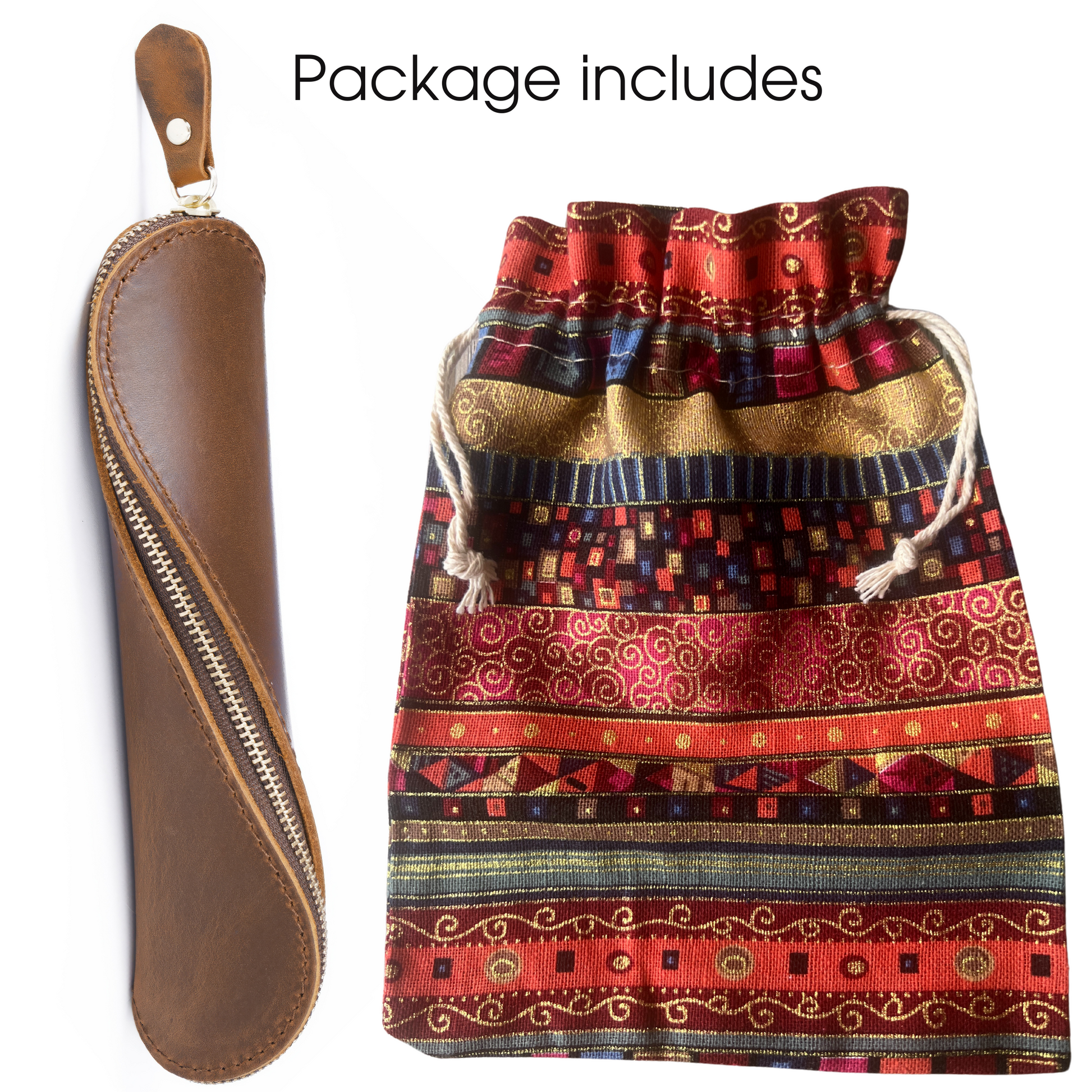 Leather Pencil Case Crazy Horse Zipper S-Shape Organizer Pen Leather Pencil Case Crazy Horse Zipper S-Shape Organizer Pen