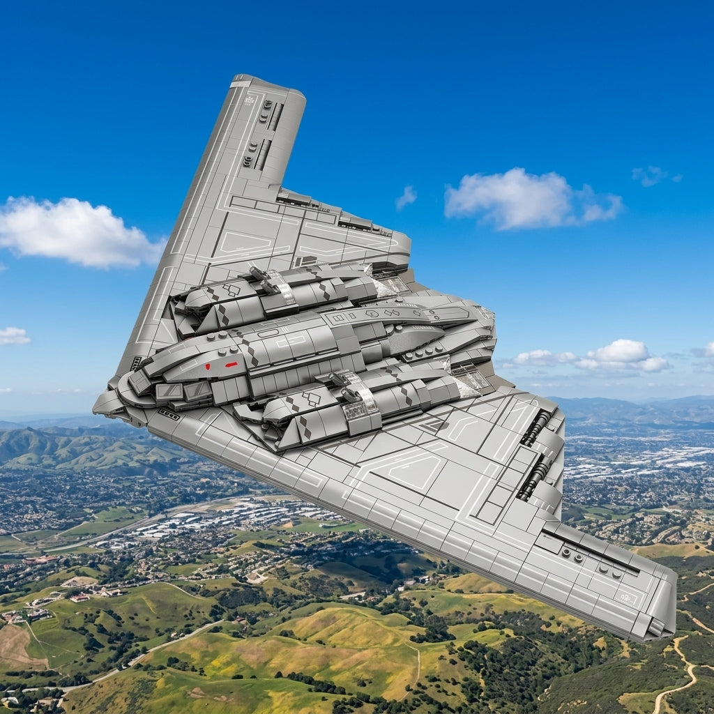 DIY B2 Stealth Bomber Building Block Model Kit Strategic Aircraft Toy Set Technic Compatible Military Airplane 1977 Pcs