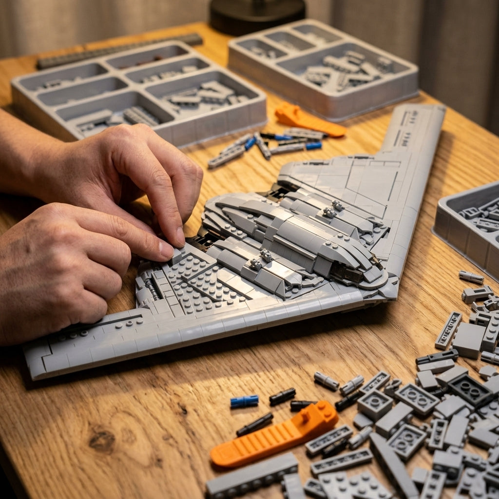 DIY B2 Stealth Bomber Building Block Model Kit Strategic Aircraft Toy Set Technic Compatible Military Airplane 1977 Pcs